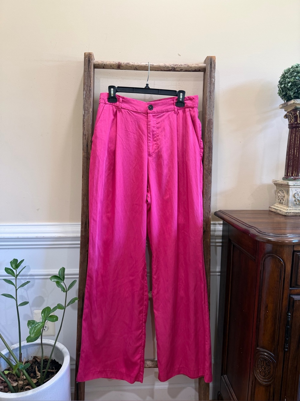 Zara Pink Wide-Leg Pants